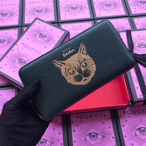 gucci cat wallet 2018|gucci wallet woman price.